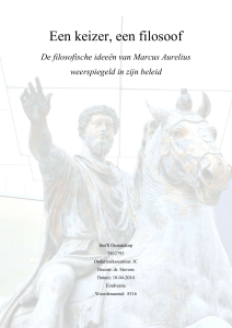 De filosofische ideeën van Marcus Aurelius weerspiegeld in zijn