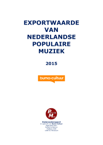 exportwaarde van nederlandse populaire muziek