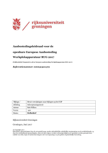 Aanbestedingsleidraad WPA RUG 2017