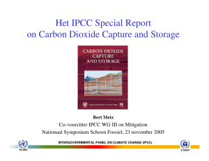 Het IPCC Special Report on Carbon Dioxide Capture - CO2