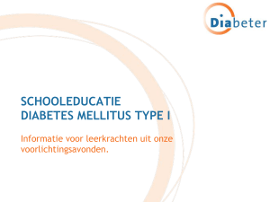schooleducatie diabetes mellitus type i