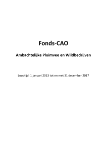 Fonds-CAO Ambachtelijke Pluimvee en Wildbedrijven