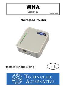 Wireless router Installatiehandleiding