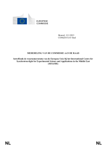 NL NL Waarnemersstatus voor de Europese Unie bij SESAME