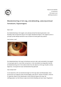 Bloeduitstorting in het oog, sclerabloeding, subconjunctivaal
