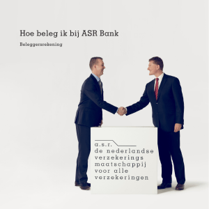 Hoe beleg ik bij ASR Bank