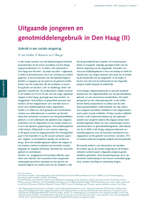 Uitgaande jongeren en genotmiddelengebruik in Den Haag (II)