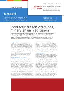 Interactie tussen vitamines, mineralen en medicijnen