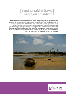 Sustainable Savu - Cabrejou Foundation