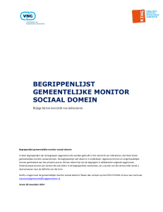 begrippenlijst gemeentelijke monitor sociaal domein