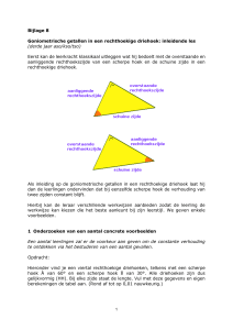 Bijlage 8 Goniometrische getallen in een rechthoekige driehoek