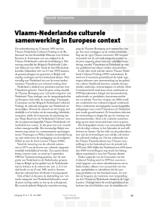 Vlaams-Nederlandse culturele samenwerking in Europese context
