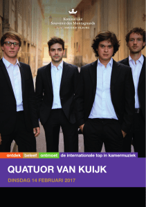 quatuor van kuijk - Kamermuziek Souvenir Tilburg