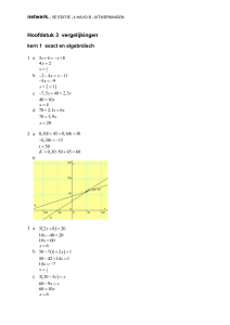 Hoofdstuk 3 vergelijkingen