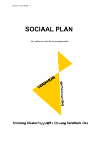 Concept Sociaal plan SMO Verdihuis