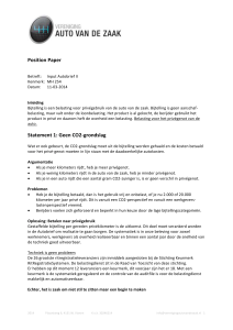 Position Paper Betreft: Input Autobrief II Kenmerk: MH 254 Datum: 1