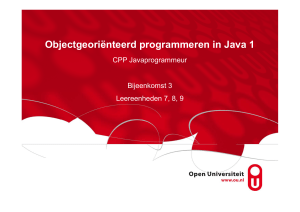 Objectgeoriënteerd programmeren in Java 1