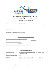Nationale Teamcompetitie 2017 1 en 2 april / Beukerskanaal