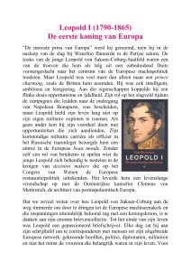 Leopold I (1790-1865) De eerste koning van Europa