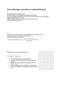 Extra oefeningen: procenten en exponentiele groei