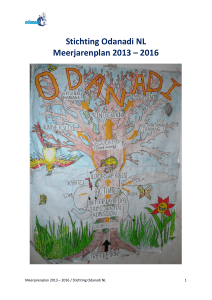 Meerjarenplan Stichting Odanadi NL