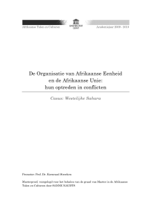 De Organisatie van Afrikaanse Eenheid en de Afrikaanse Unie: hun