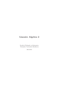 Lineaire Algebra 2 - Wiskunde en Informatica