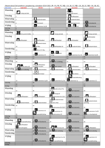 Kleuterschool De kameleon: jaarplanning schooljaar 2014