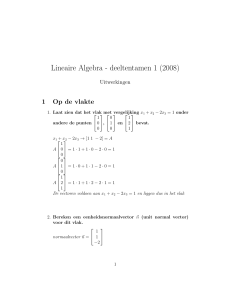 Lineaire Algebra - deeltentamen 1 (2008)
