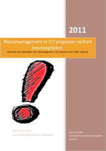 Risicomanagement in ICT-projecten verkort doorlooptijden.