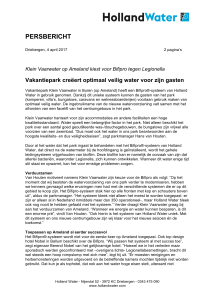 persbericht - Holland Water