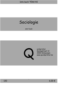 Sociologie - Quickprinter