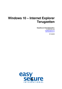 Windows 10 – Internet Explorer Terugzetten