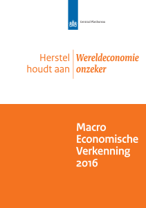 Macro Economische Verkenning (MEV) 2016