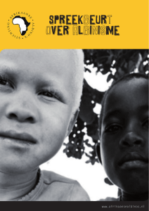 Spreekbeurt over albinisme - Stichting Afrikaanse Albino`s