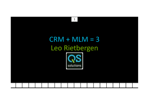 Leo Rietbergen CRM + MLM = 3