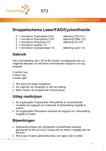 Druppelschema Laser/FAG/Cyclorefractie