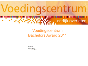 Kick-off Voedingscentrum Bachelors Award 2011