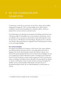 3 de vijf communicatie- elementen