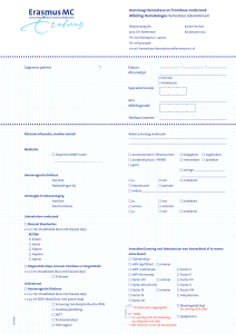 Afdeling Hematologie Hemostase laboratorium