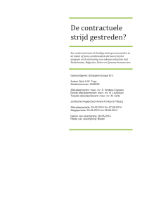 De contractuele strijd gestreden?