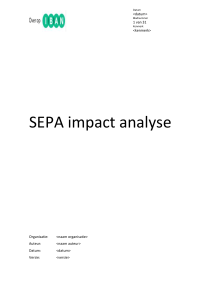 SEPA impact analyse