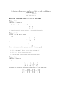 Oefeningen Toegepaste Algebra en Differentiaalvergelijkingen