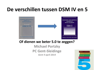 De verschillen tussen DSM IV en 5