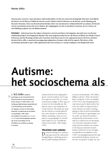 Autisme: het socioschema als verklaringsmodel.