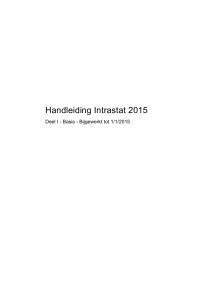 Handleiding Intrastat 2015