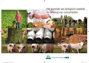 Het gezonde van biologisch voedsel: de beleving van consumenten