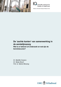 De `zachte kanten` van samenwerking in de eerstelijnszorg