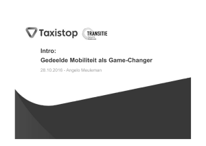 Intro: Gedeelde Mobiliteit als Game-Changer