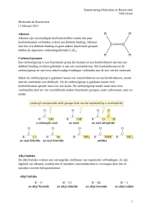 Samenvatting Moleculen en Reactiviteit Niek Groot 1 Moleculen
